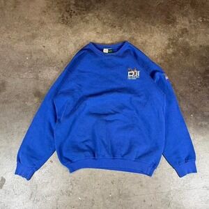 Wear Guard Blue Crewneck Sweatshirt DEL-JEN INC Eagle Logo USA Flag Mens M